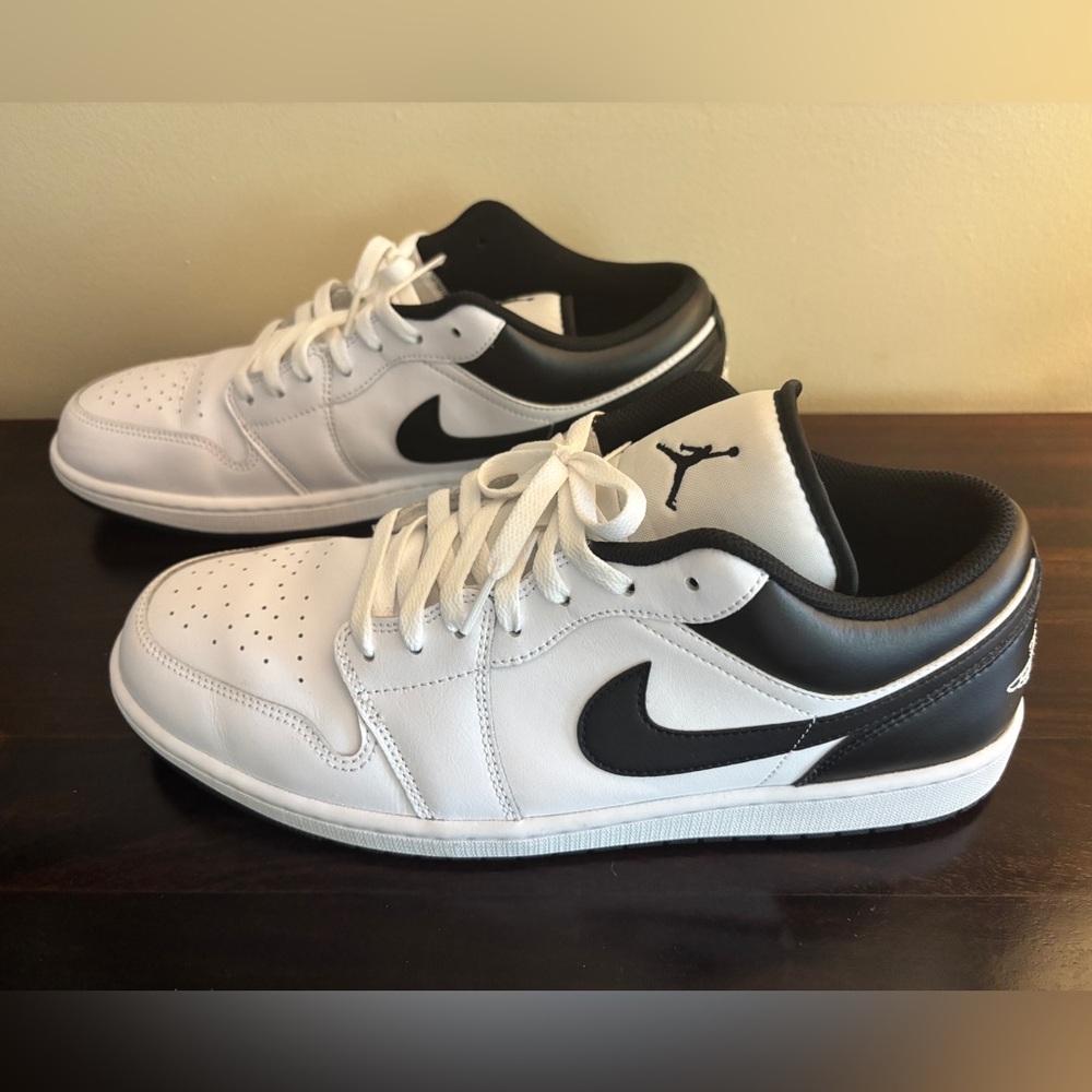Not New (Worn Once) Jordan 1 White and Black low top